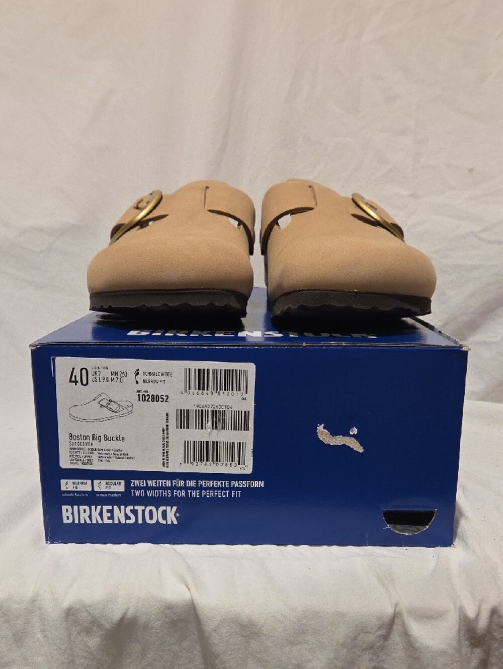 Birkenstock Boston Big Buckle Clog, Sandcastle, Euro Size 40 US Womens 9,9.5 - Picture 2 of 6